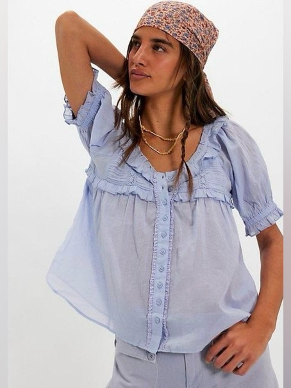 NWT Free People Sweet Nothings Top in Periwinkle size XS